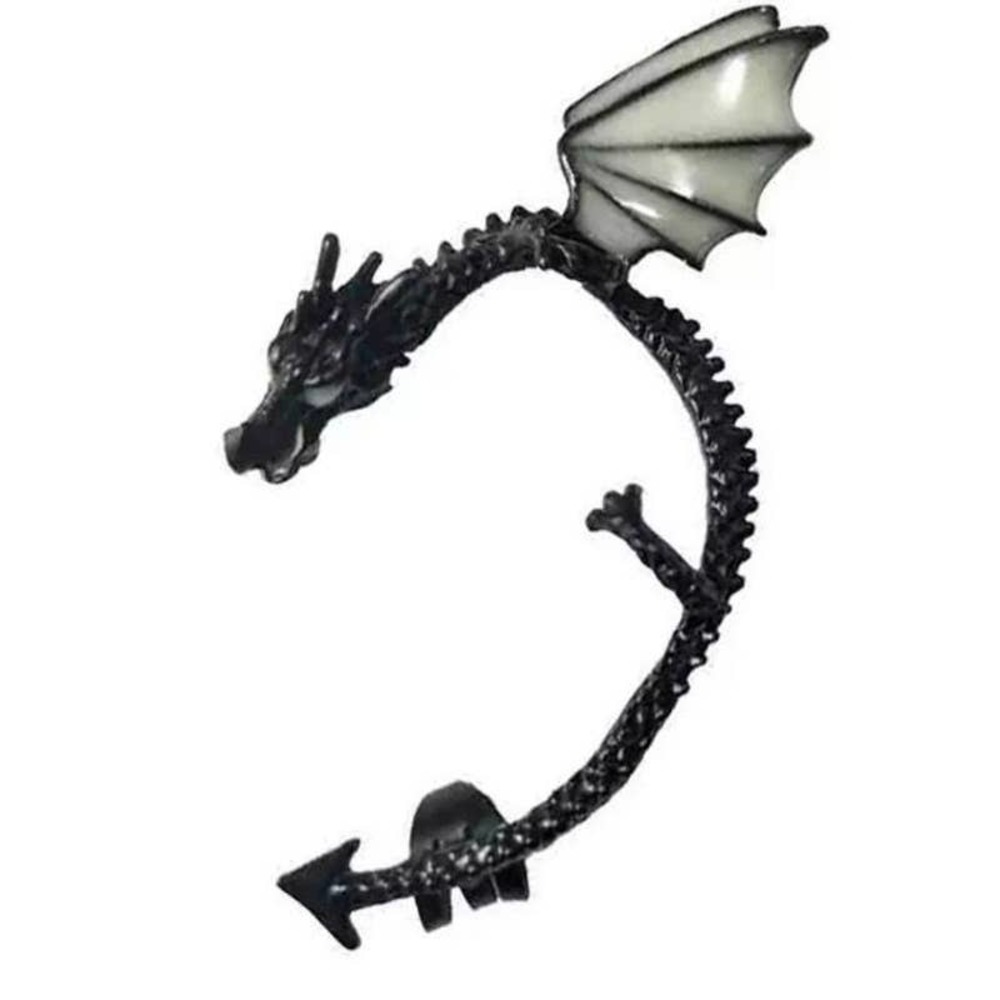 Black Dragon Wrap Cuff Earring Left Ear